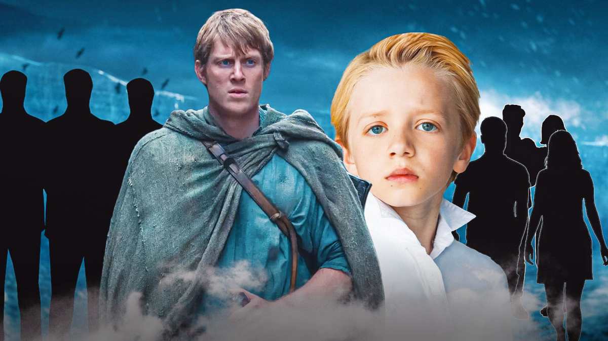 Peter Claffey as Ser Duncan the Tall in HBO's A Knight of the Seven Kingdoms, Dexter Sol Ansell, silhouette of people