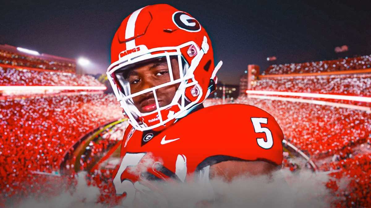 Christian Garrett wearing Georgia Bulldogs jersey.