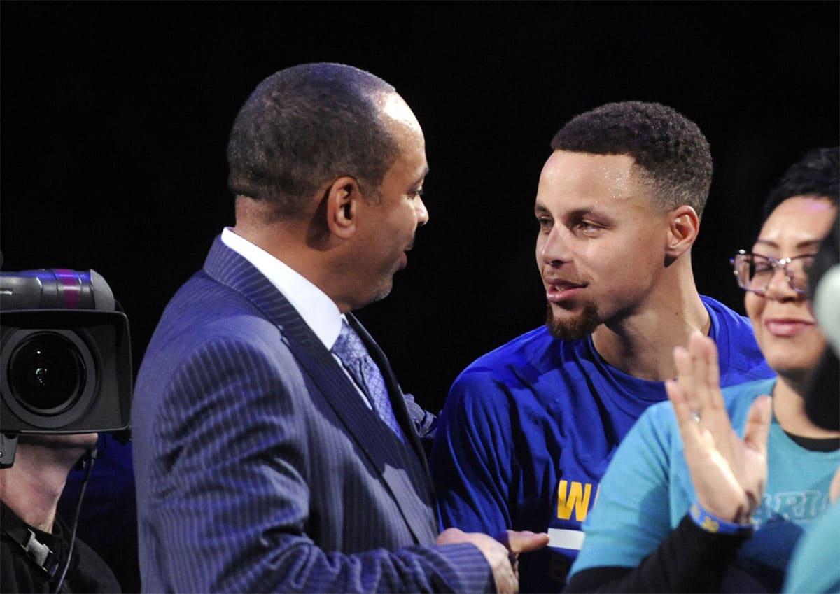 Charlotte Hornets former shooting guard Dell Curry Golden State Warriors Stephen Curry