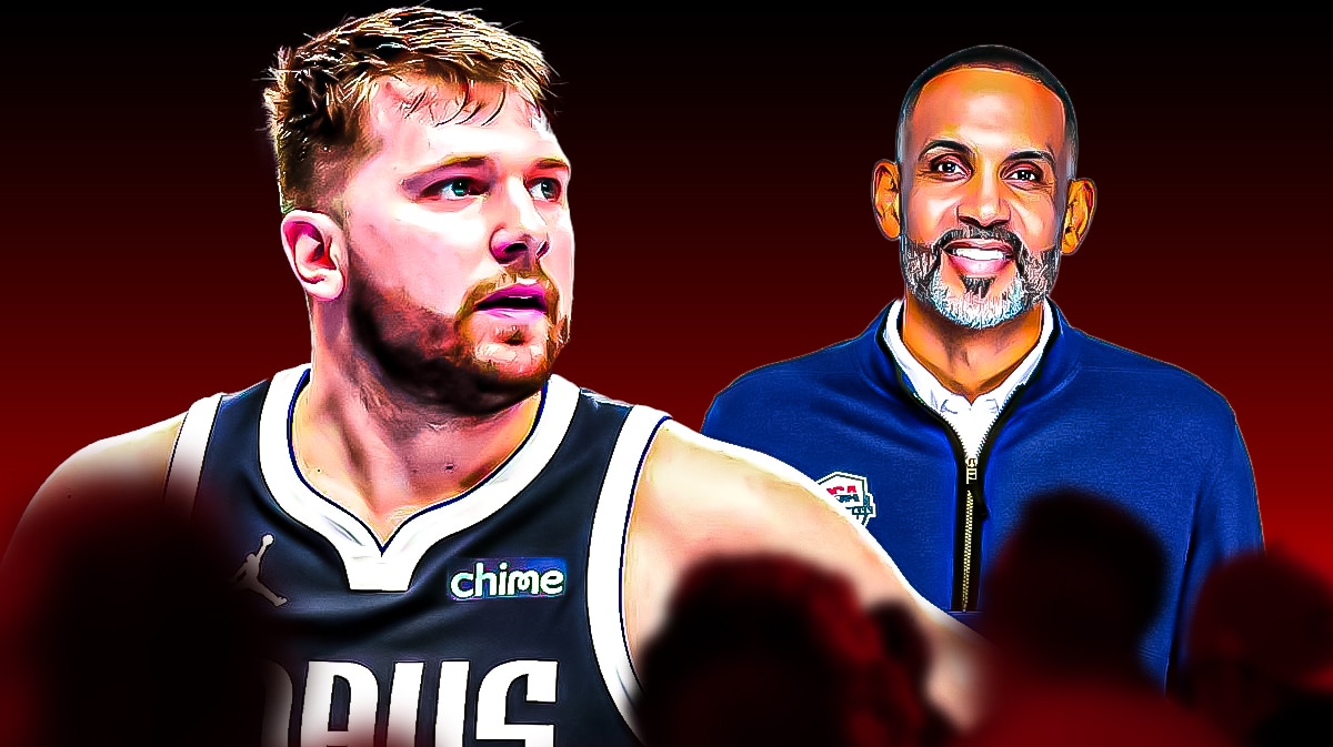 Mavericks' Luka Doncic with Grant Hill