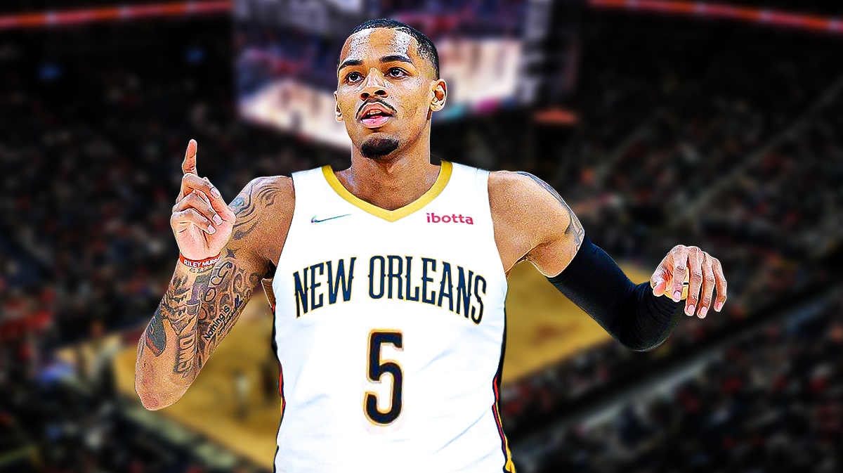 Dejounte Murray in Pelicans jersey