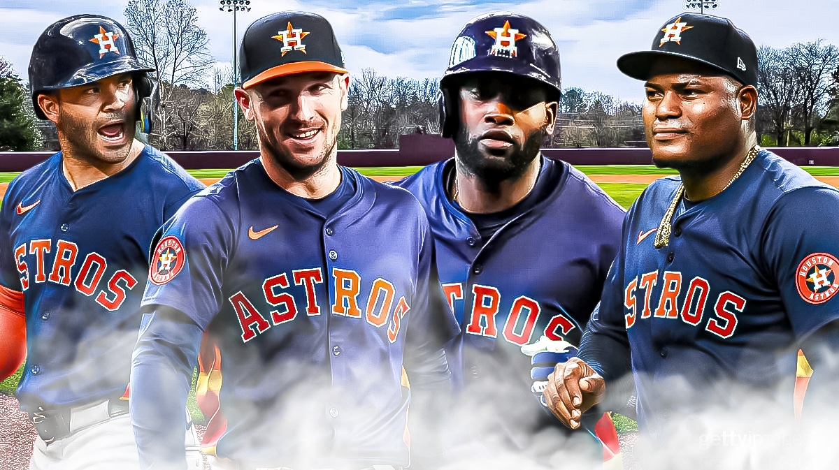 Astros Jose Altuve, Alex Bregman, Yordan Alvarez, Framber Valdez.