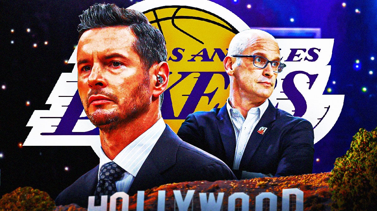 Former NBA player JJ Redick and UConn basketball head coach Dan Hurley