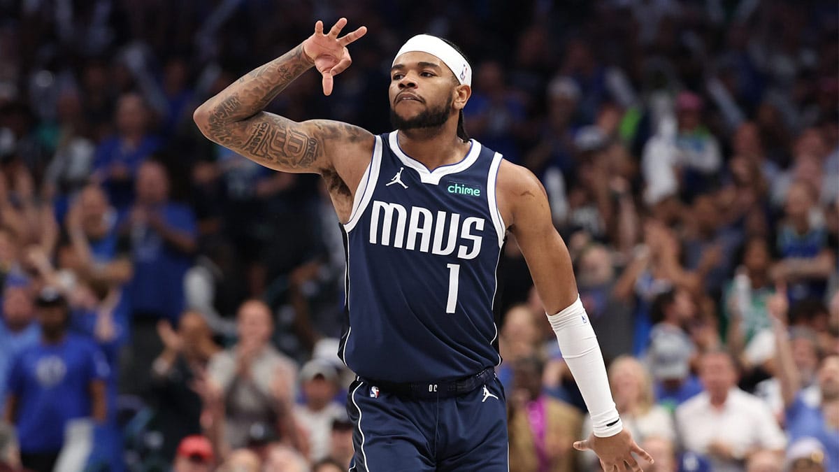 Jaden Hardy celebrating in the Western Conference Finals