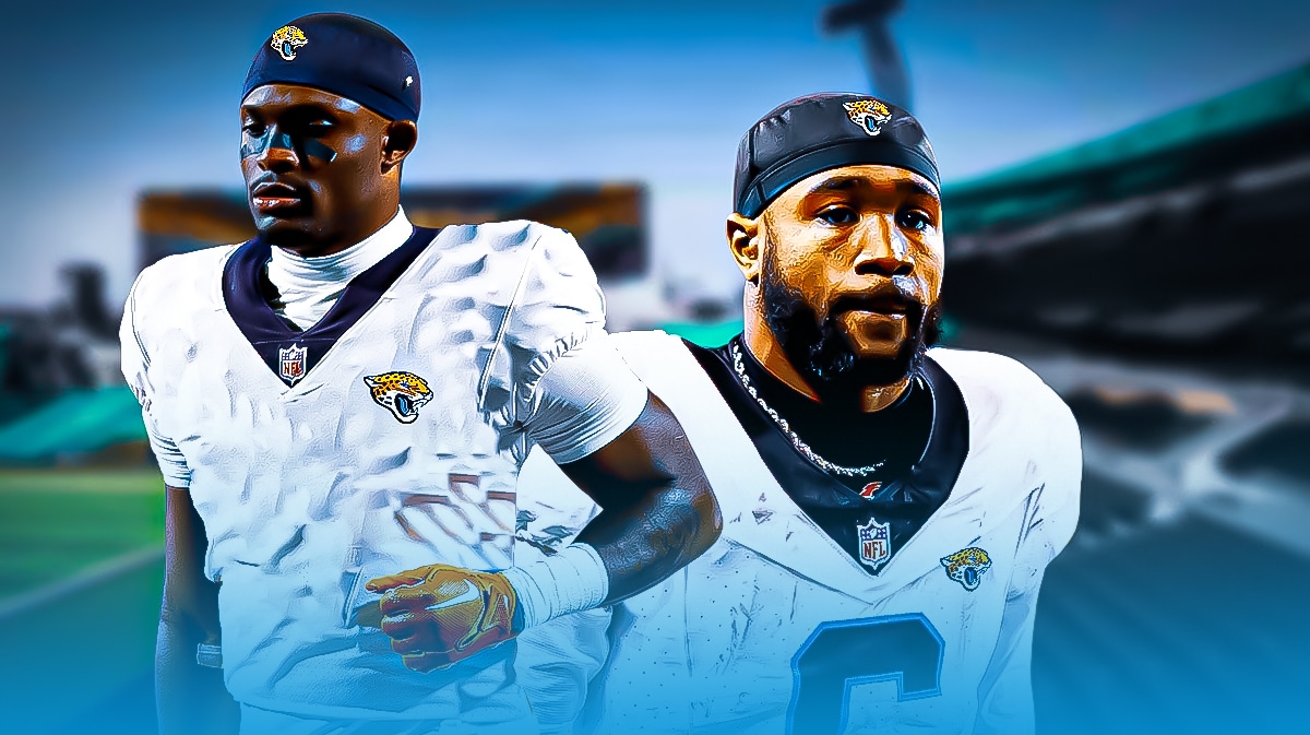 Damarri Mathis, Miles Sanders in Jaguars jerseys