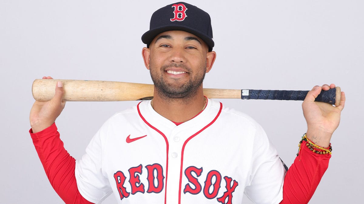 Boston Red Sox infielder Jamie Westbrook (73) poses for a photo during media day at JetBlue Park