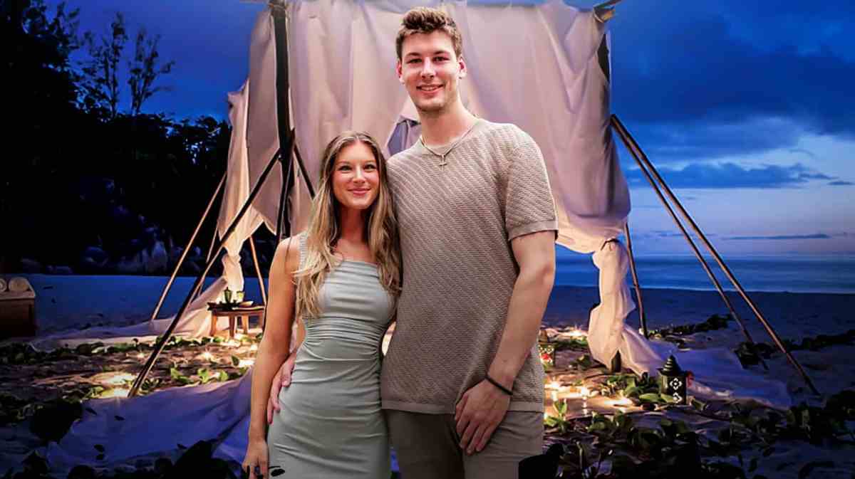 IMAGE: Kyle Filipowski with his girlfriend Caitlin Hutchinson