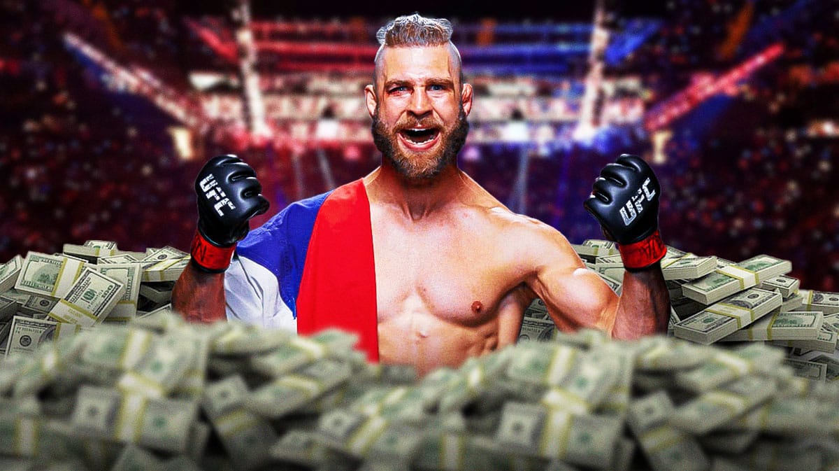 Jiri Prochazka with money around him