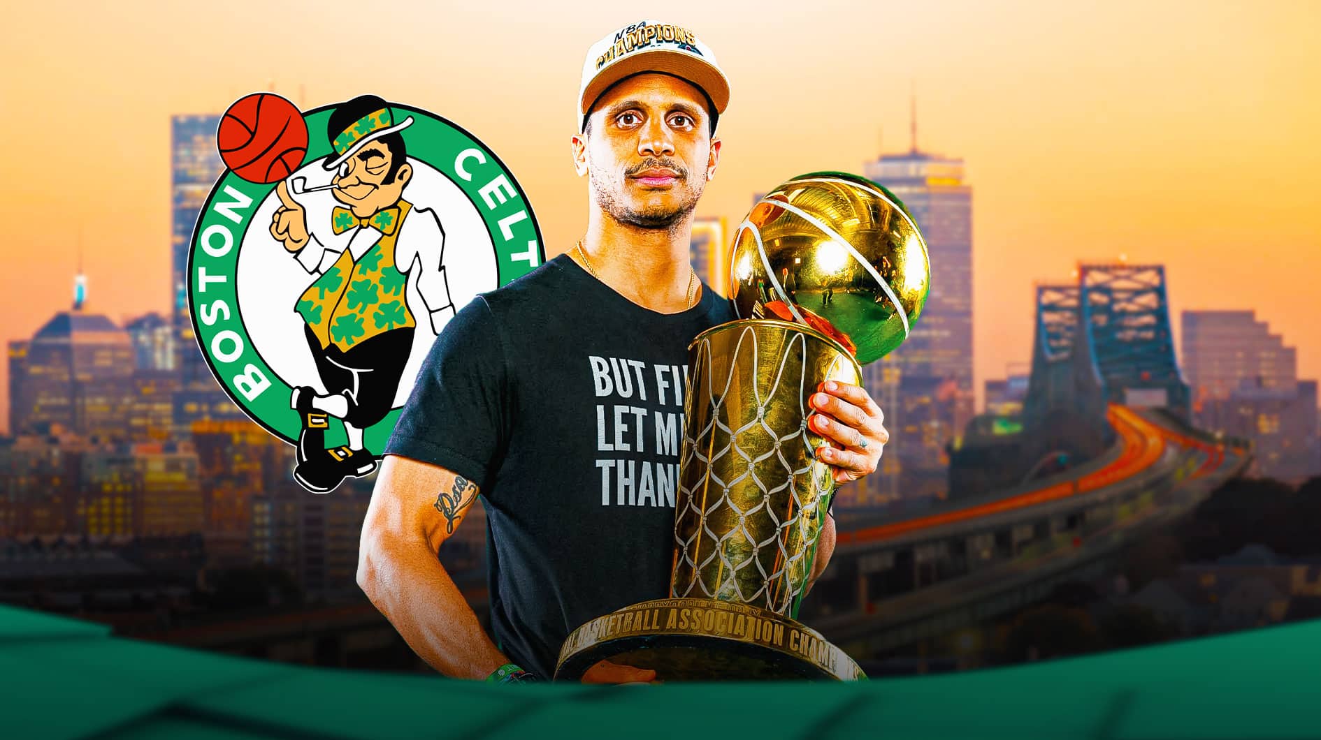 Celtics head coach Joe Mazzulla's trip with Larry O'Brien Trophy to