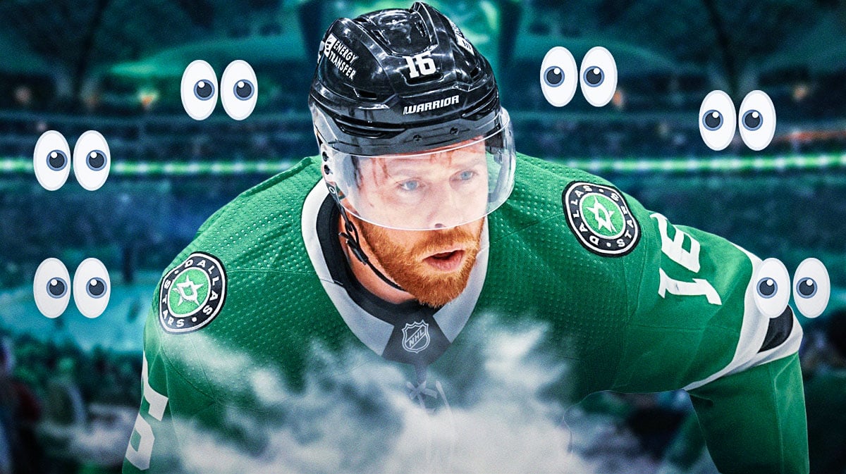 Joe Pavelski, eyeballs all around him