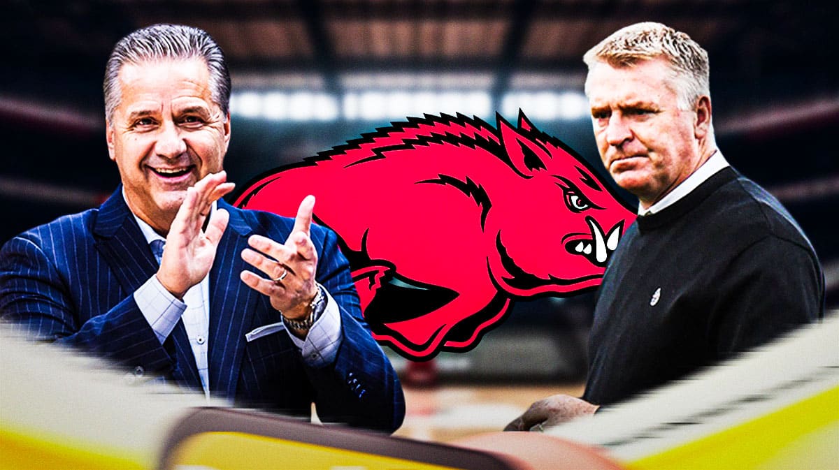 John Calipari, Arkansas basketball, Razorbacks, John Calipari Arkansas, Dean Smith, John Calipari, Arkansas logo. Dean Smith.