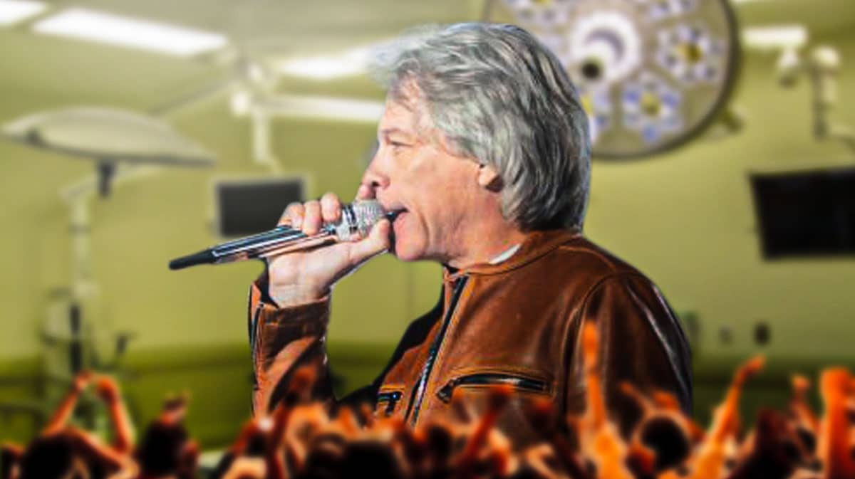 Jon Bon Jovi singing in surgery operation room.