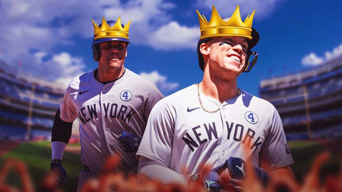 Juan Soto, Aaron Judge with crowns on their heads
