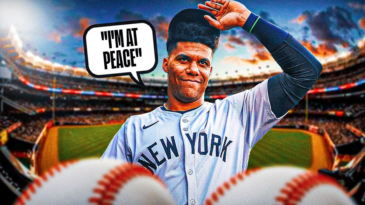 Juan Soto smiles and says "I'm at peace"