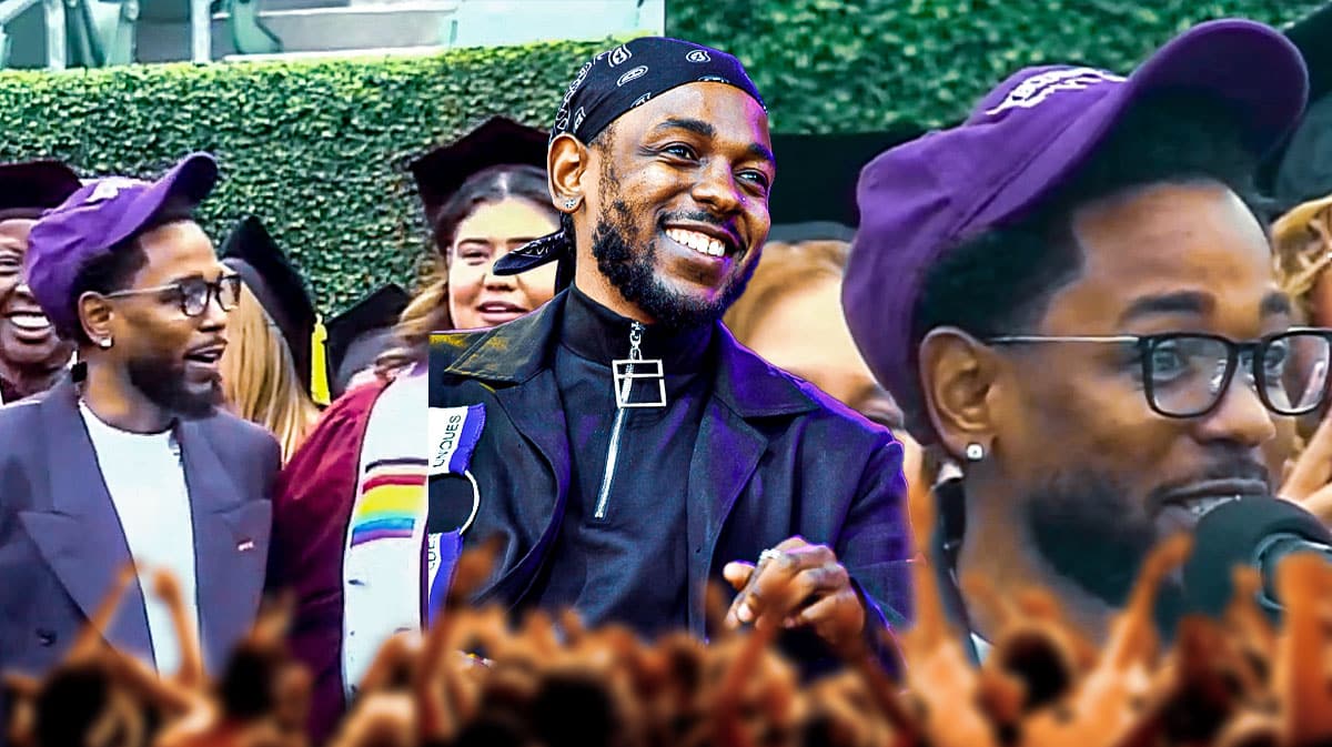 Kendrick Lamar completing side quests, gives Compton College speech