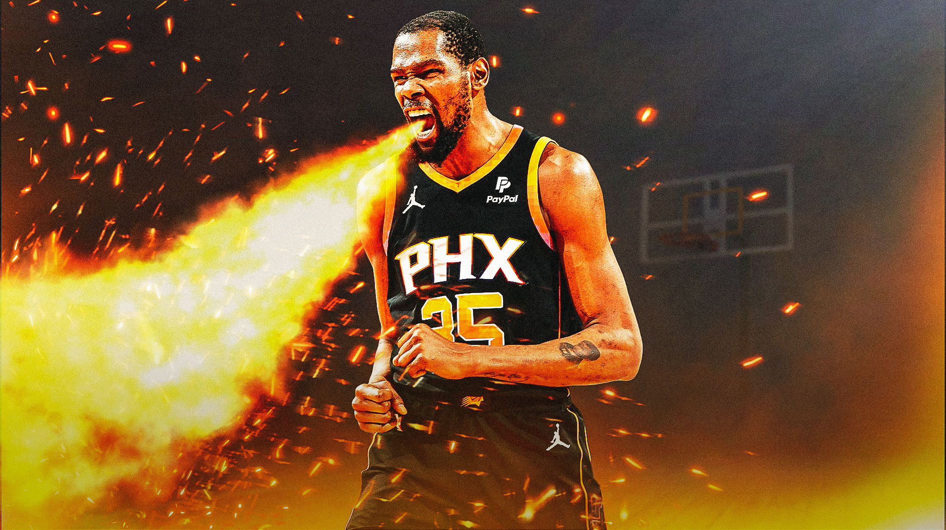 Kevin Durant issues savage 4word challenge to disrespectful Suns troll