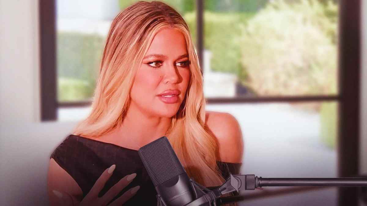 Khloe Kardashian with a podcast