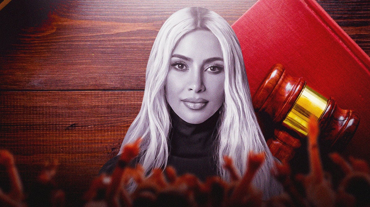 Kim Kardashian with a gavel