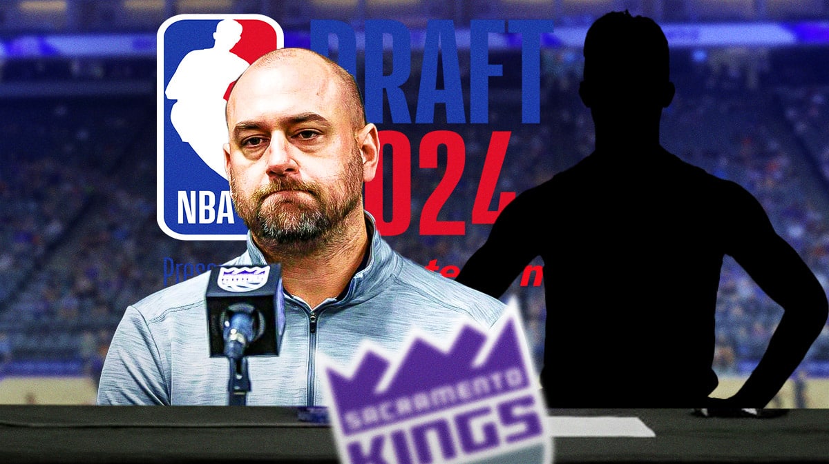 Kings' Monte McNair next to a silhouette of a player