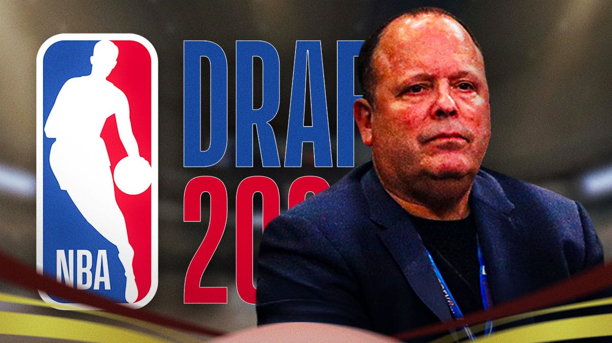Leon Rose in front of the 2024 NBA Draft