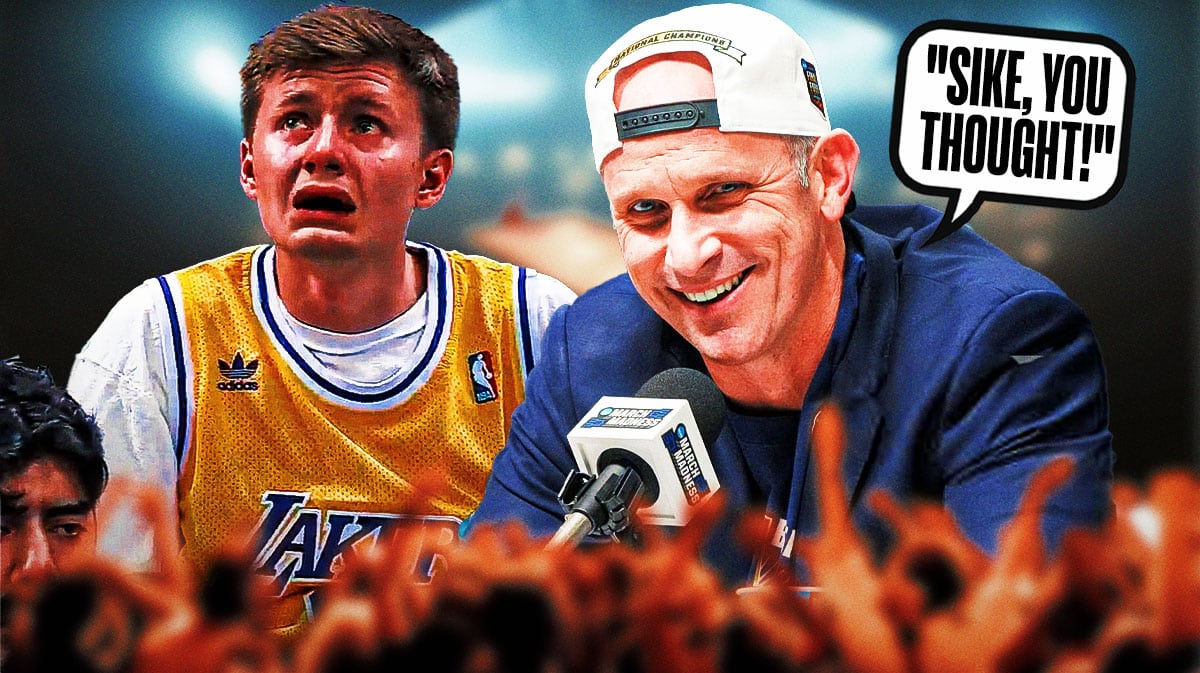 Lakers fan crying while Dan Hurley laughs and says "Sike, you thought!"