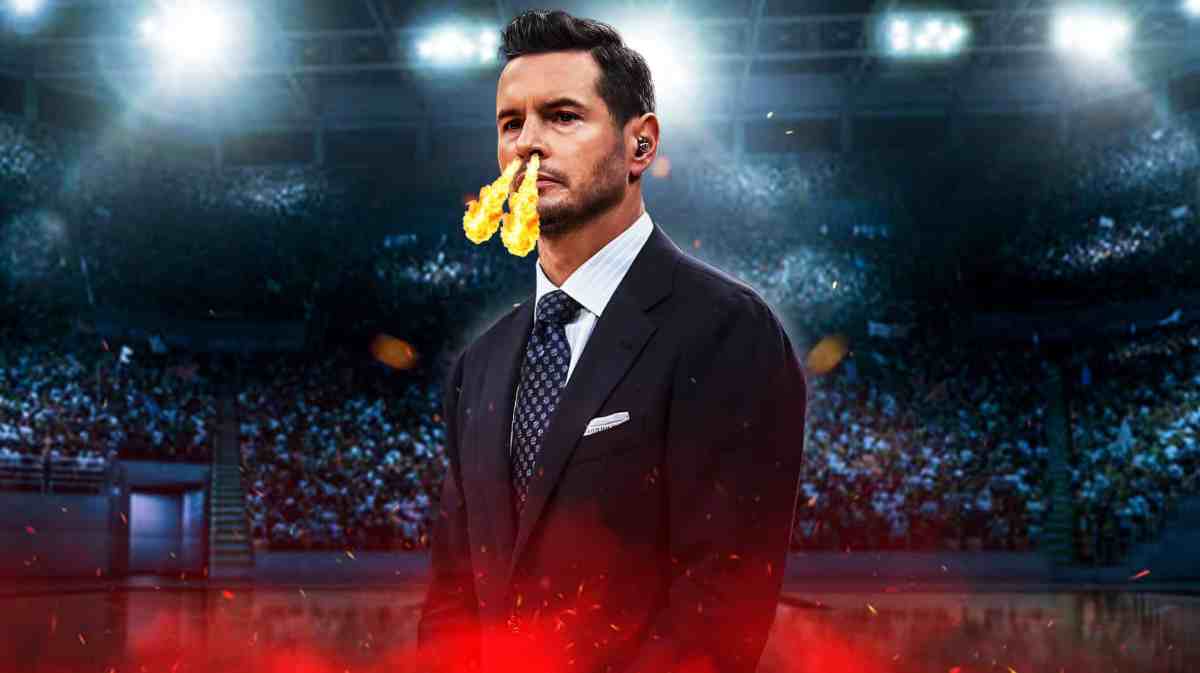JJ Redick (2024 image) breathing fire.