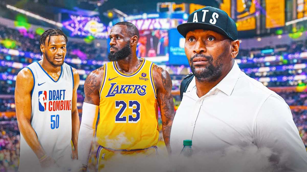Lakers Metta World Peace LeBron James Bronny James