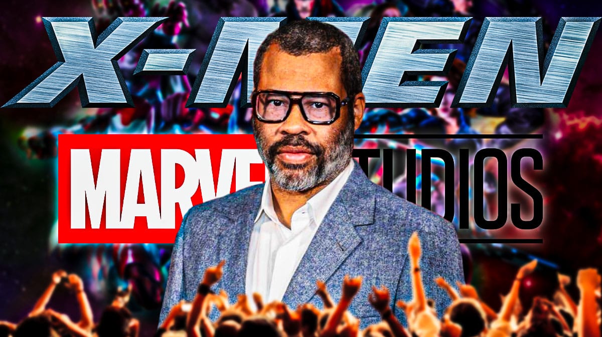 MCU Marvel Studios logo with X-Men film logo and Jordan Peele.