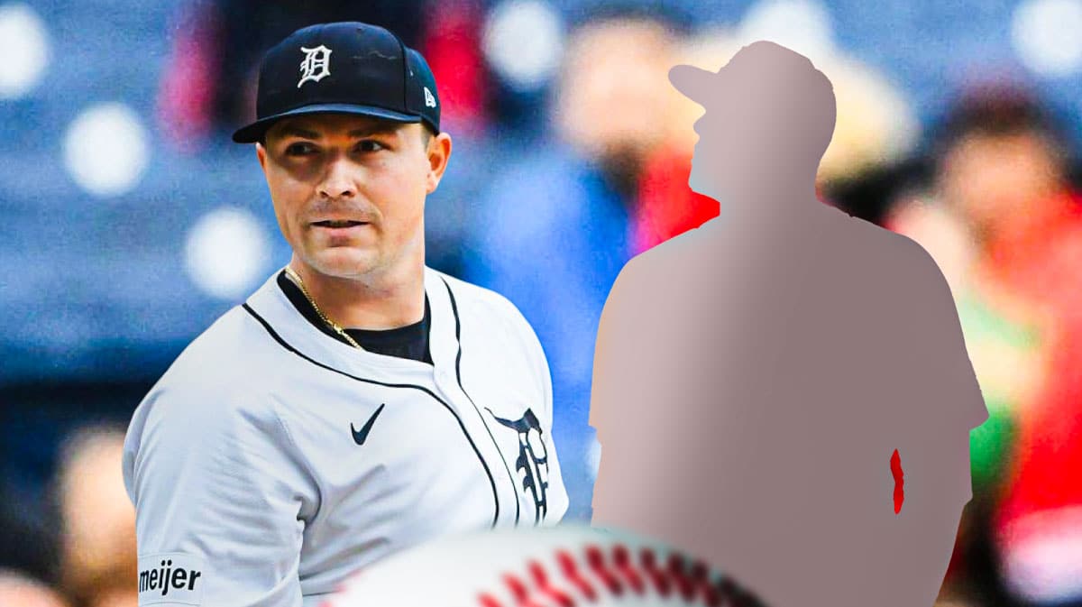 Jack Flaherty as a silhouette, Tarik Skubal.