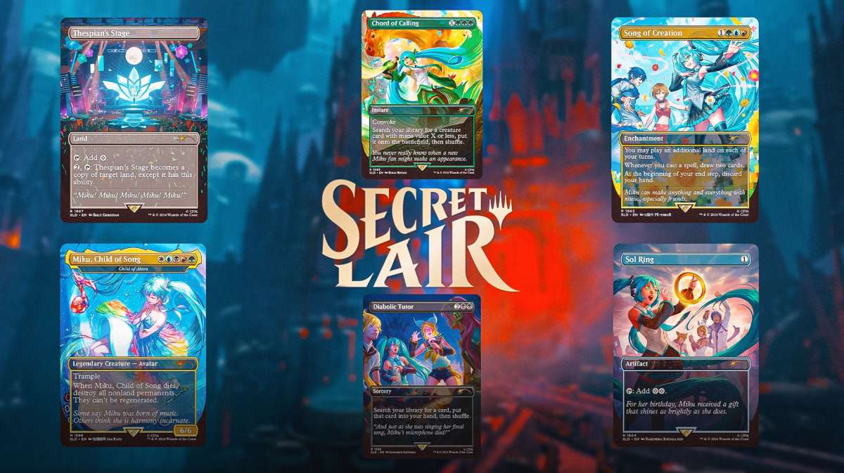 Compilation of MTG Hatsune Miku Secret Lair Cards