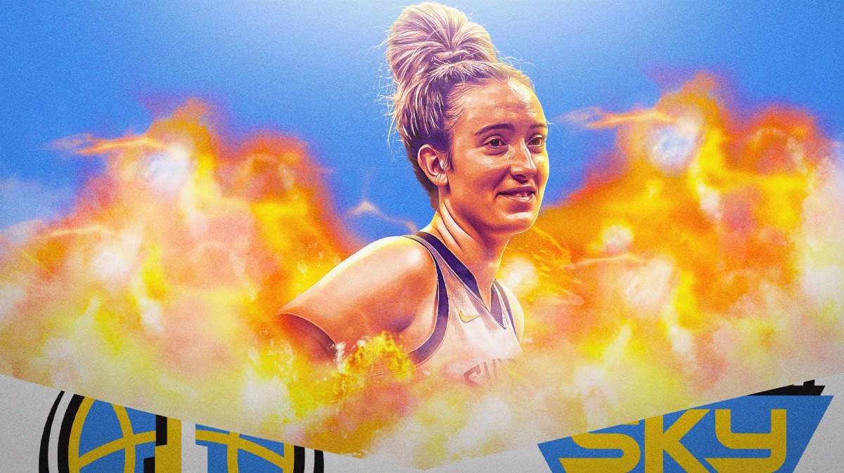 Sky's Marina Mabrey looks at Wings stats with fire coming off her