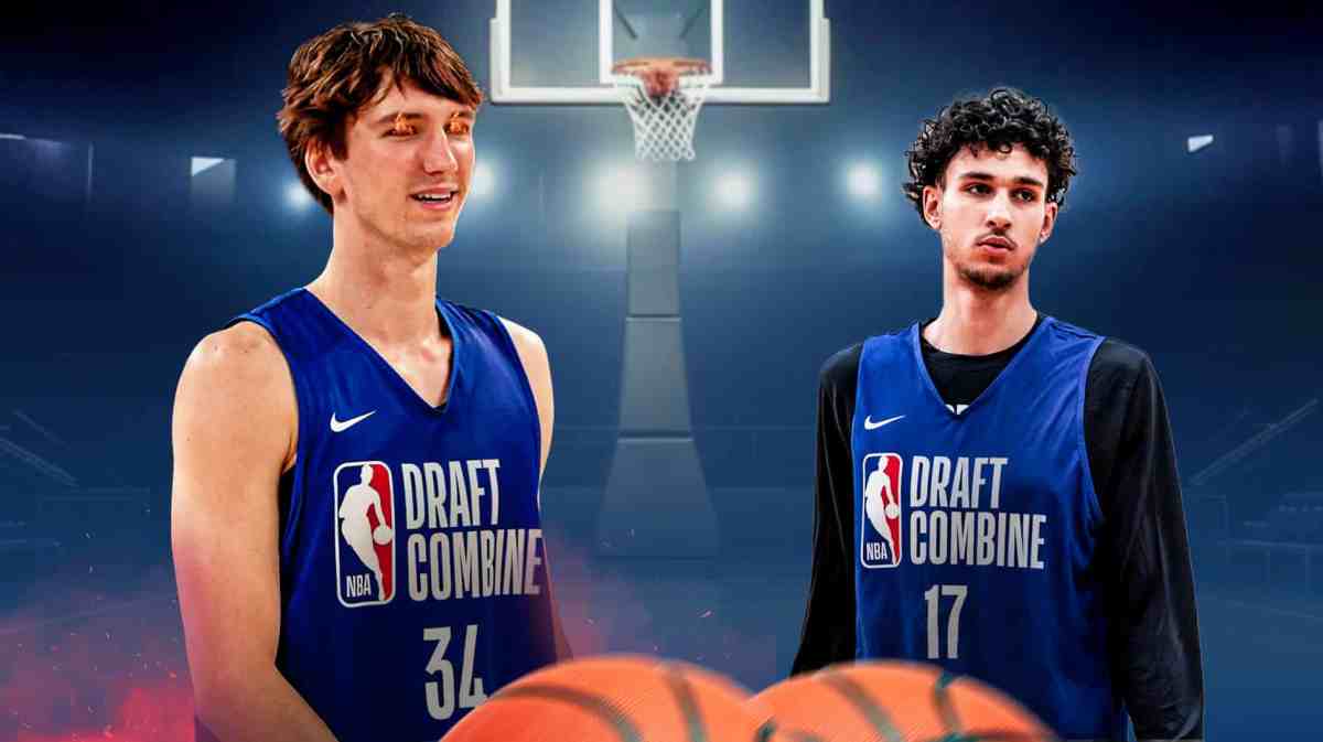 NBA G League Ignite product Matas Buzelis with NBA Draft prospect Zaccharie Risacher