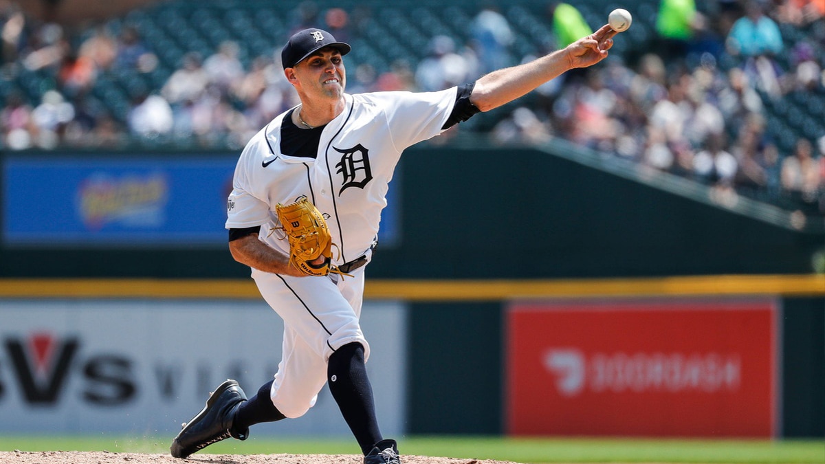 Detroit Tigers pitcher Matthew Boyd (48) throws against Kansas City Royals during the fifth inning at Comerica Park in Detroit on Wednesday, June 21, 2023. 