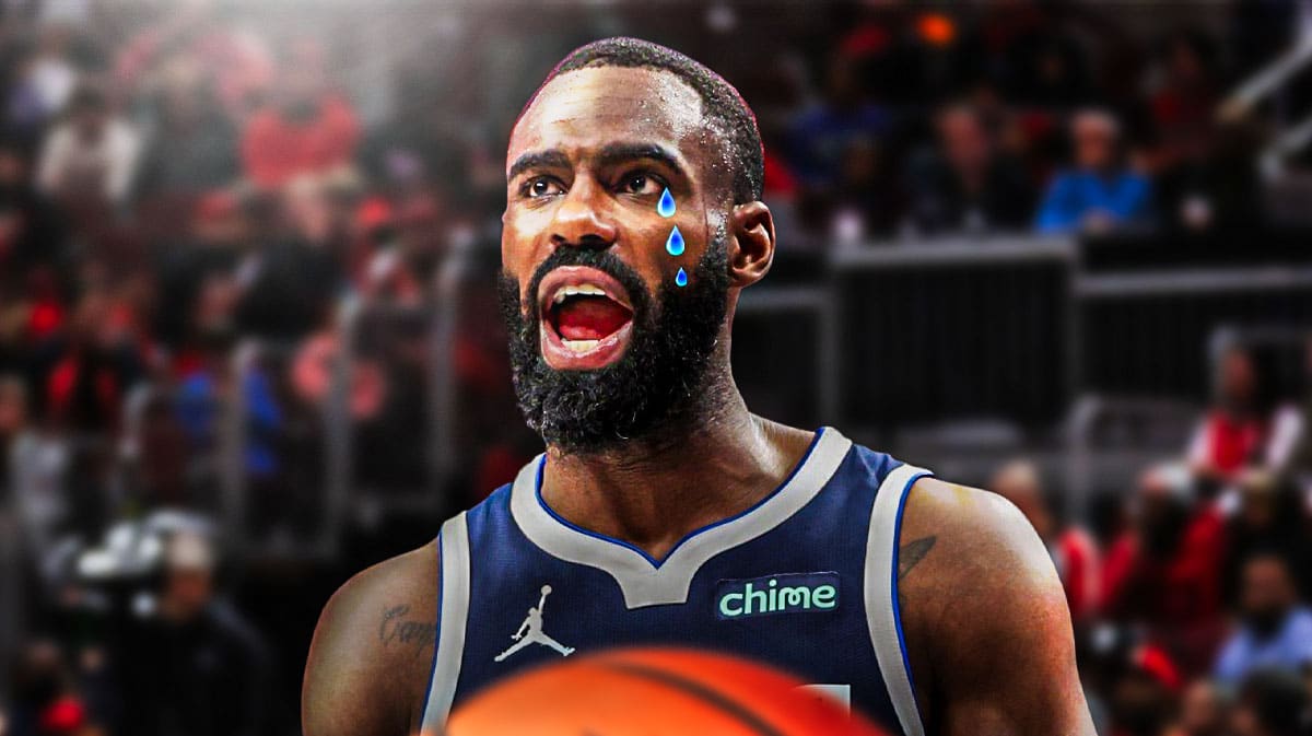 Tim Hardaway Jr with tear running down his cheek