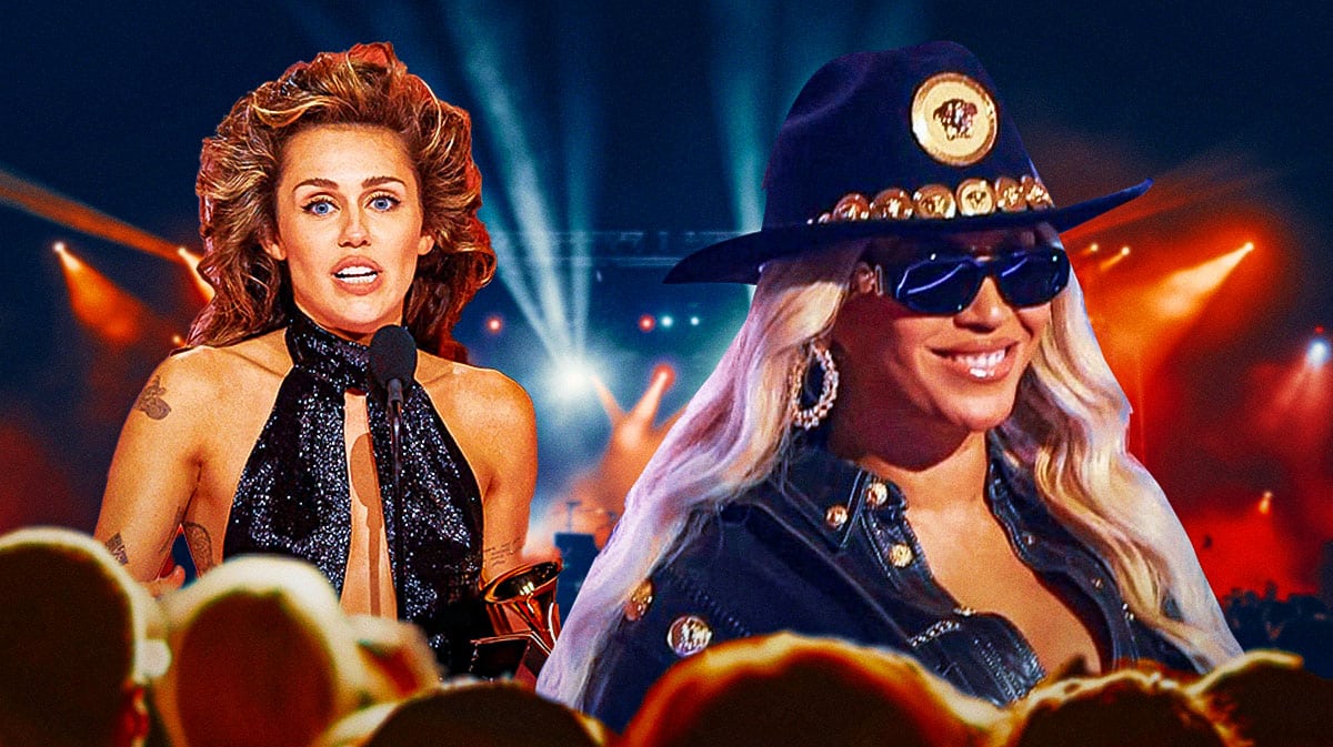 Miley Cyrus and Beyonce.