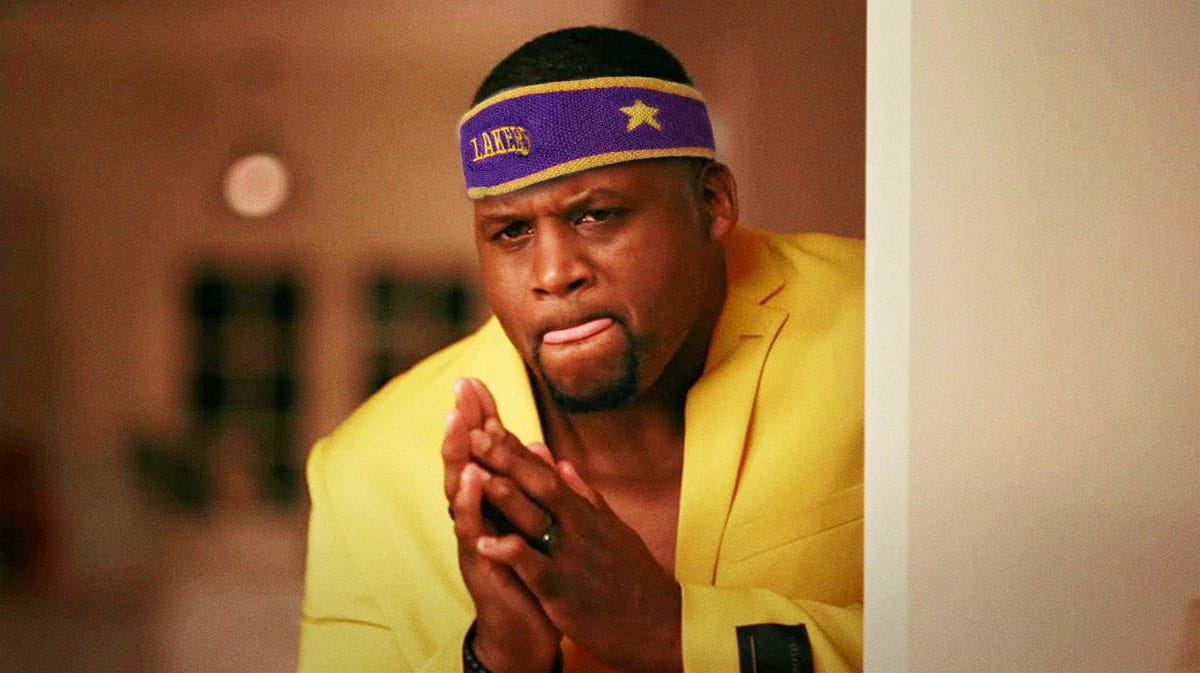 Spice Adams with a Lakers headband