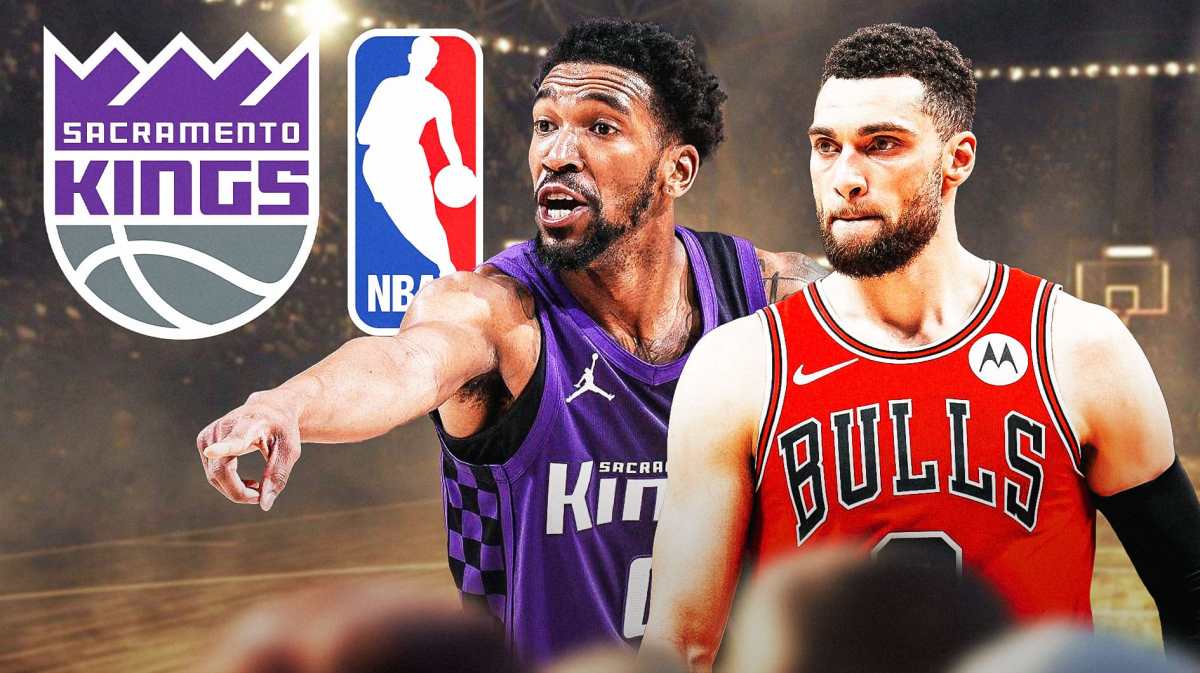 Kings' Malik Monk stands next to Bulls' Zach Lavine during free agency
