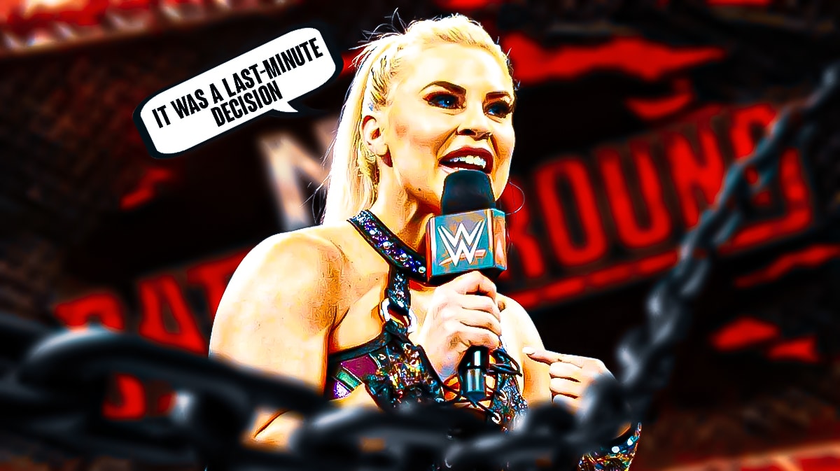 Dana Brooke with a text bubble reading "It was a last-minute decision" with the NXT Battleground logo as the background.