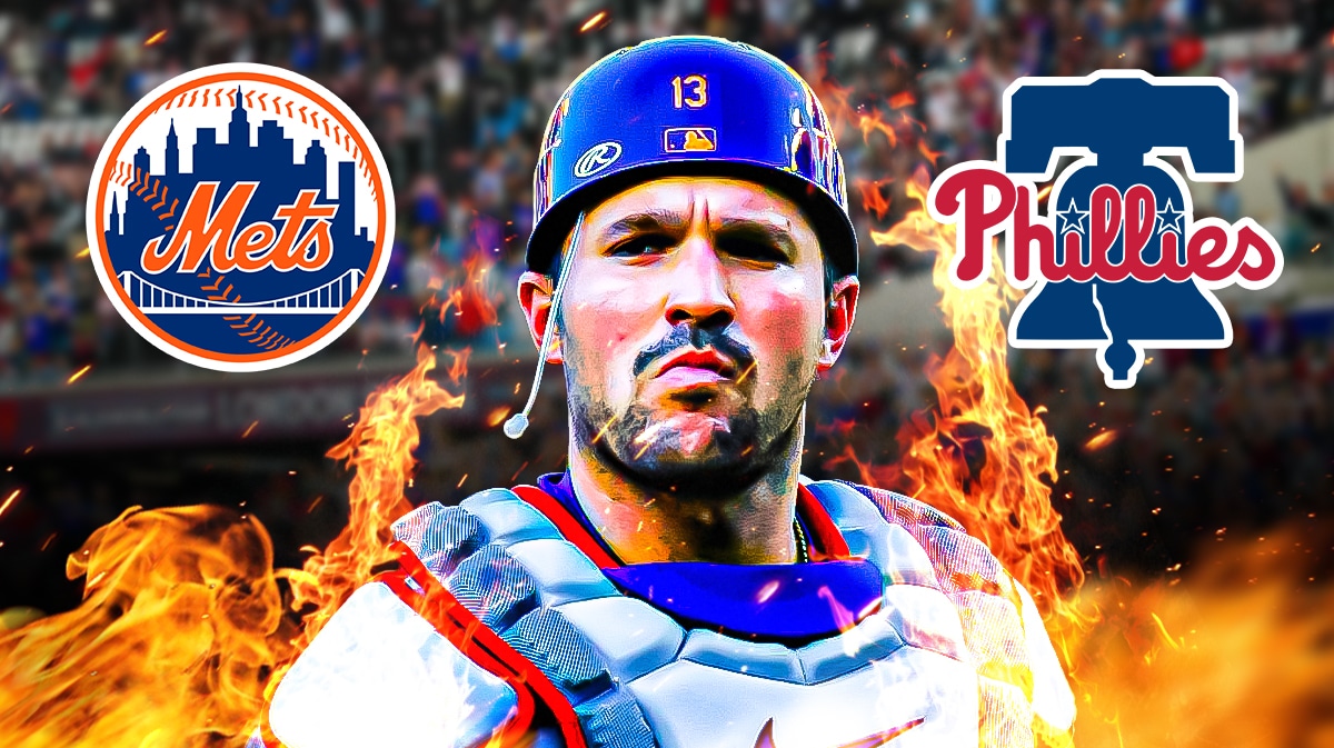 Mets' Luis Torres looks at London crowd during Phillies game