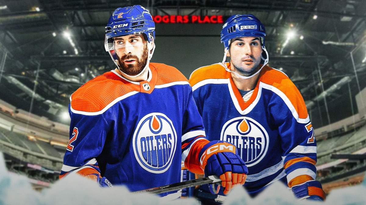 Evan Bouchard breaking Oilers records in the Stanley Cup Final.