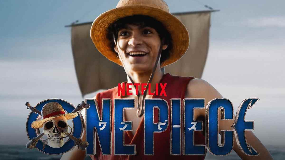 One Piece Netflix live-action series logo with Iñaki Godoy as Monkey D. Luffy.