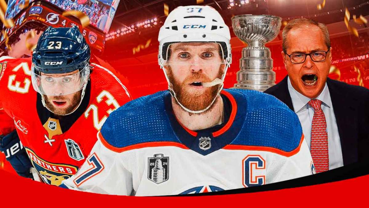 Paul Maurice Panthers after winning Stanley Cup Final vs Connor McDavid Oilers