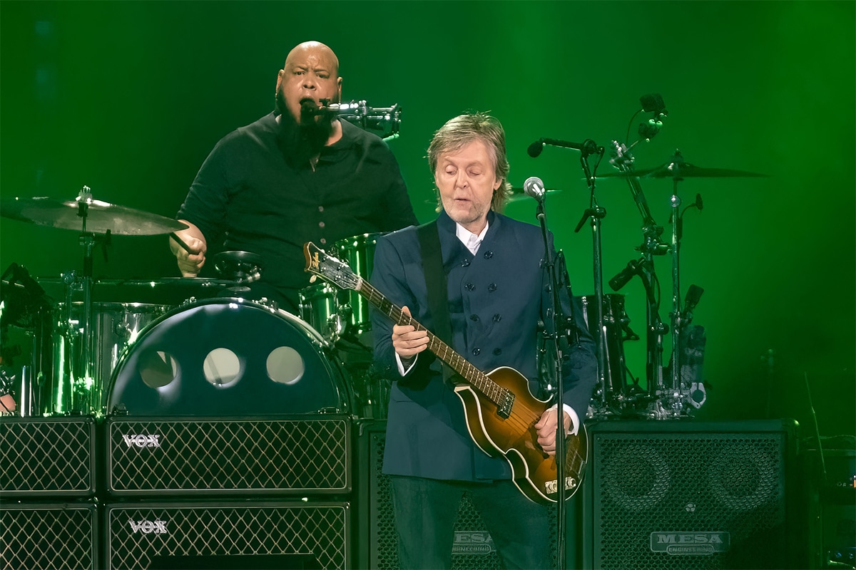Paul McCartney, Abe Laboriel Jr., performing on 'Got Back' tour on June 16, 2022.