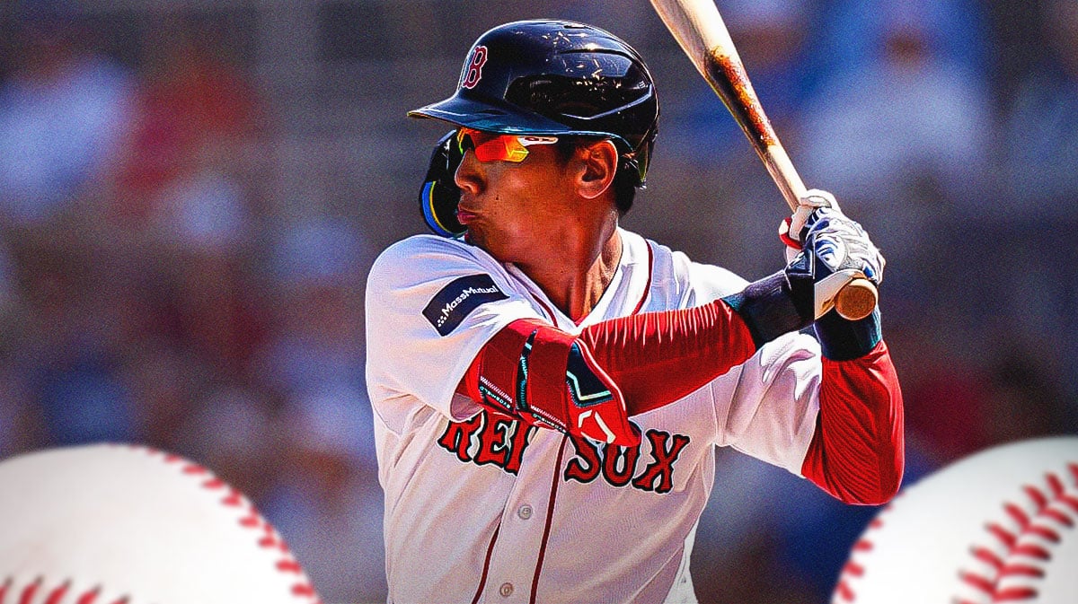 Photo: Masataka Yoshida in Red Sox jersey in action