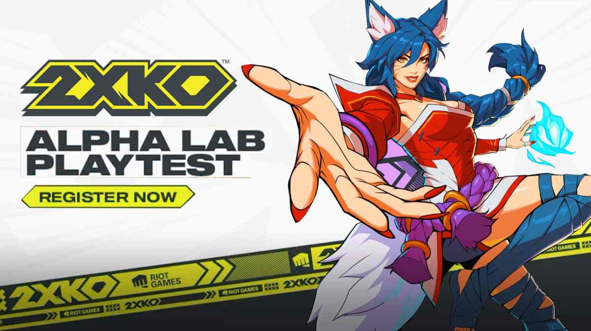 Image of 2XKO Alpha Lab Playtest registration with Ahri on the side