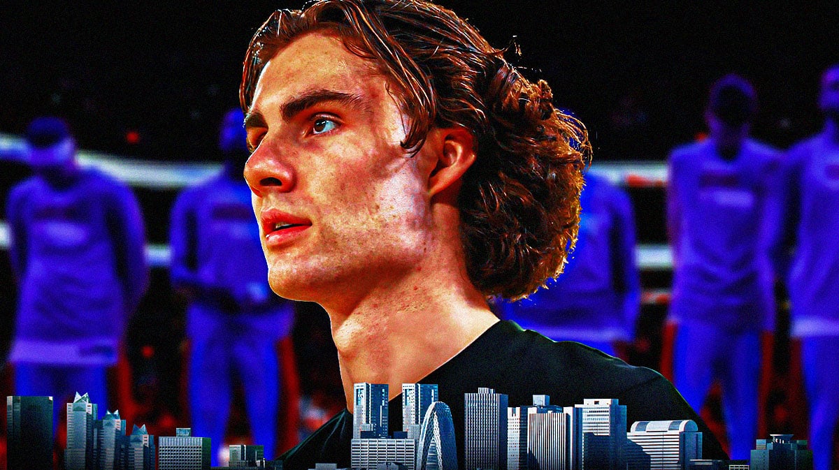 Josh Giddey with Oklahoma City Thunder players in background.