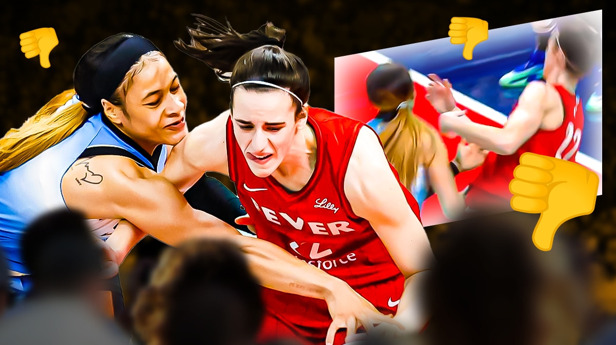 Chennedy Carter hard fouling Caitlin Clark