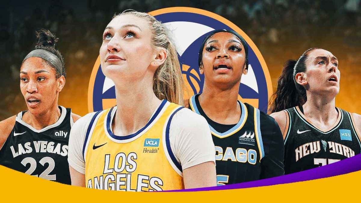 Angel Reese, Breanna Stewart, A'ja Wilson stand next to Sparks rookie Cameron Brink after her injury
