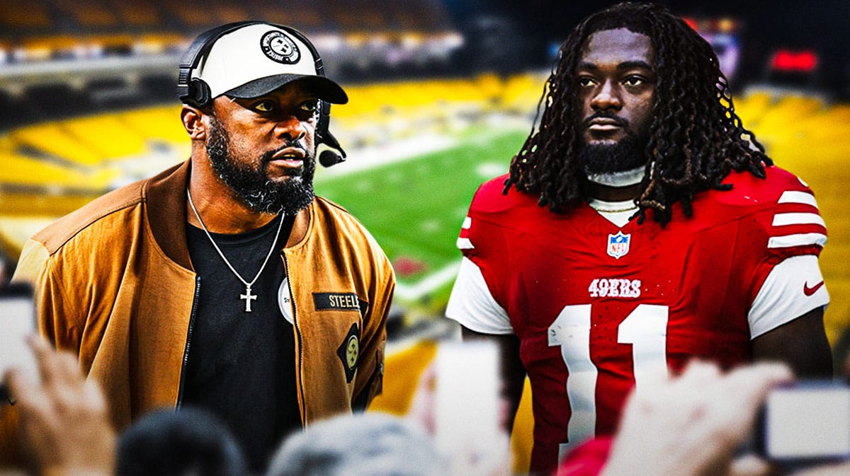 Steelers Mike Tomlin looking at 49ers Brandon Aiyuk