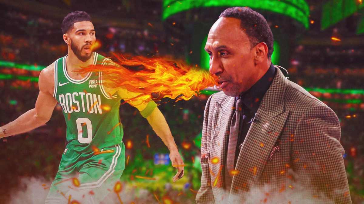 Image: Stephen A. Smith breathing fire on Jayson Tatum.